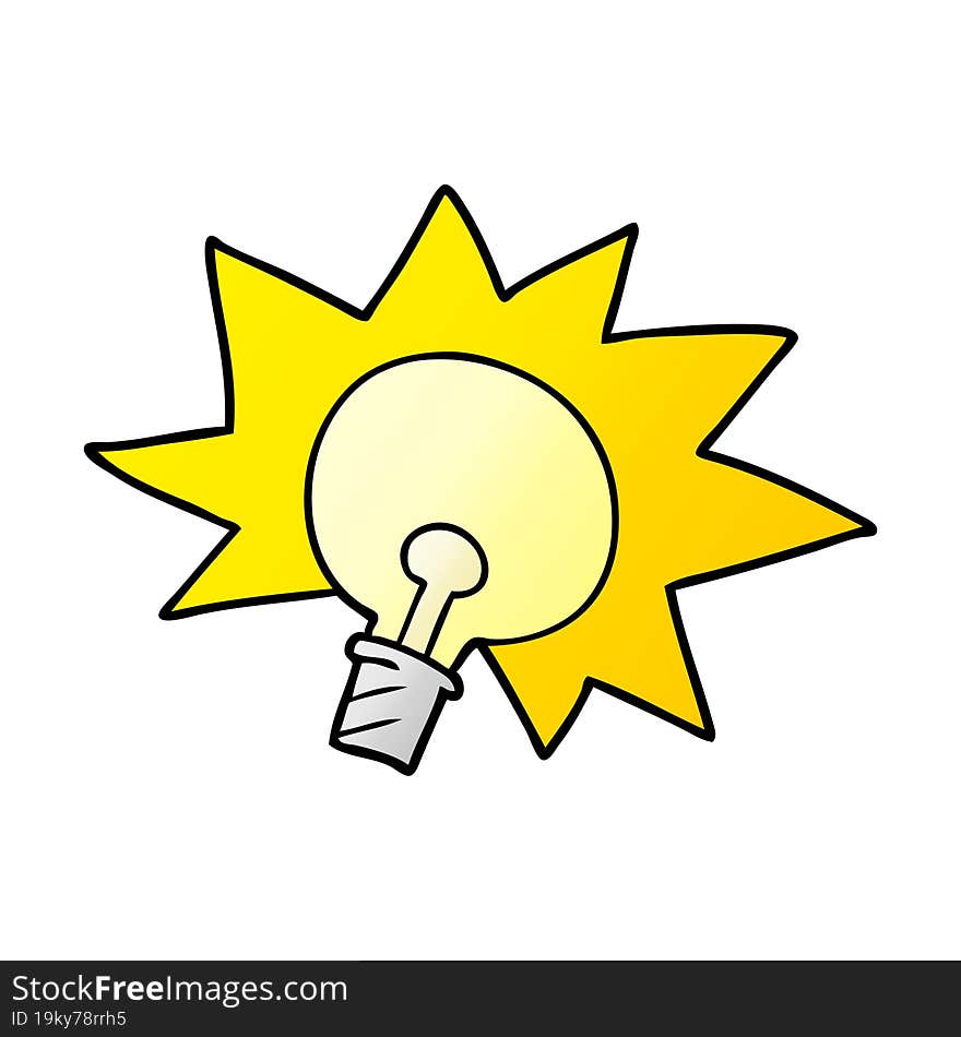 cartoon light bulb. cartoon light bulb