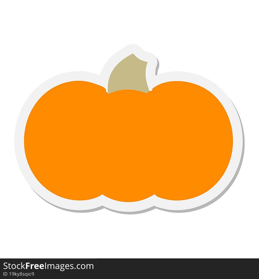 cartoon pumpkin squash sticker