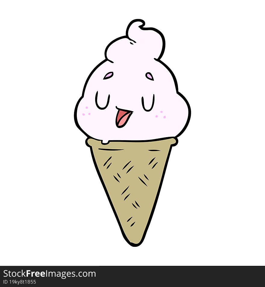 cute cartoon ice cream. cute cartoon ice cream