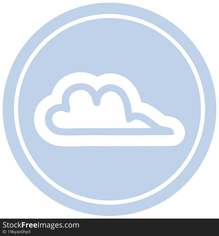 weather cloud circular icon