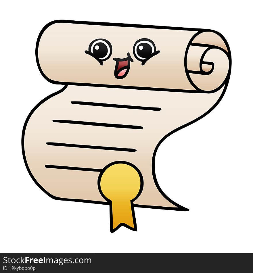 gradient shaded cartoon contract