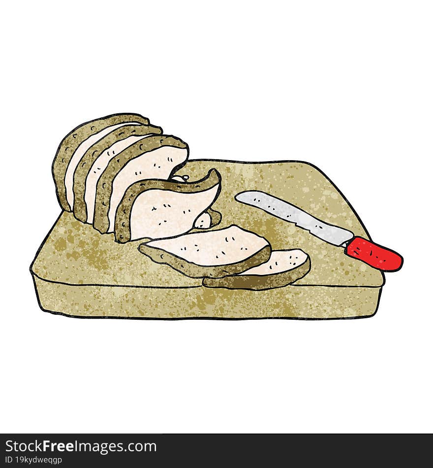 textured cartoon sliced bread