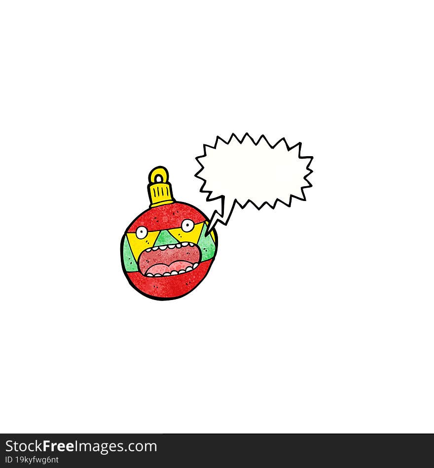 cartoon christmas bauble