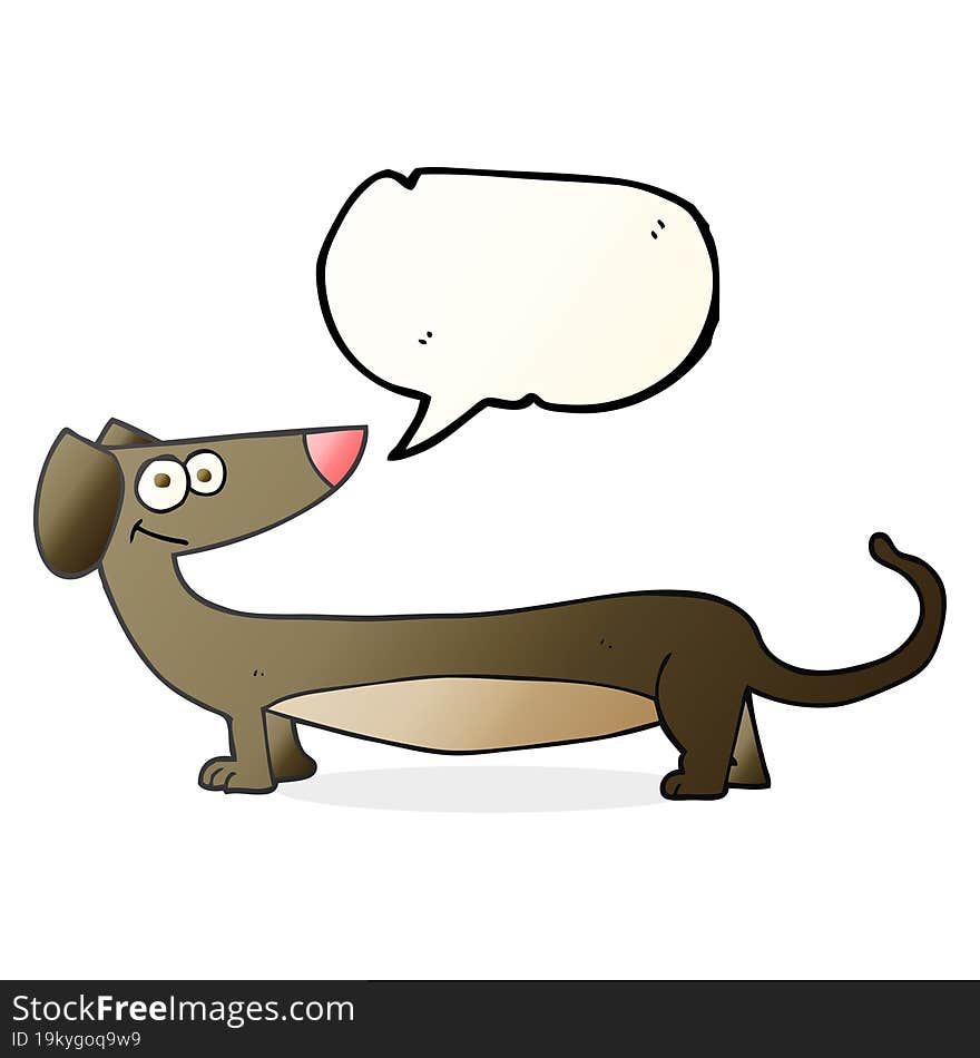 Speech Bubble Cartoon Dachshund