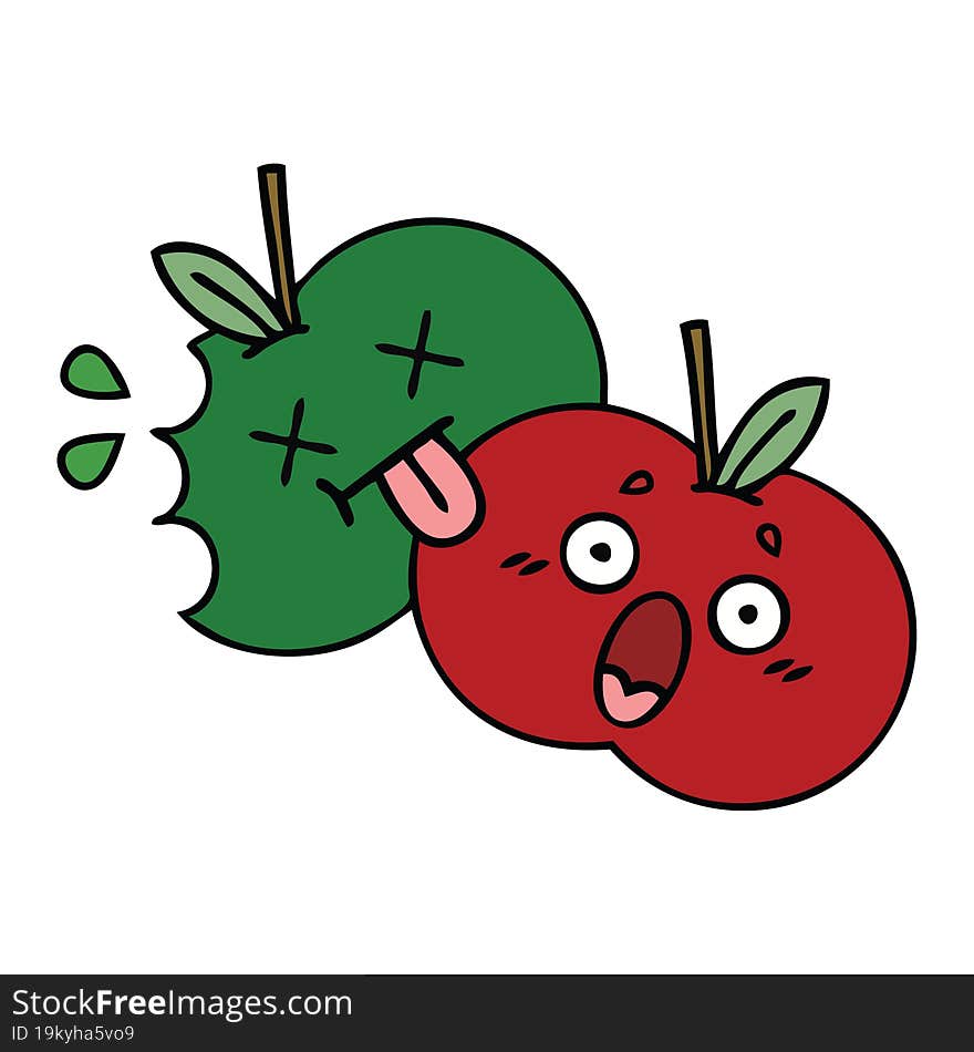 Cute Cartoon Juicy Apple