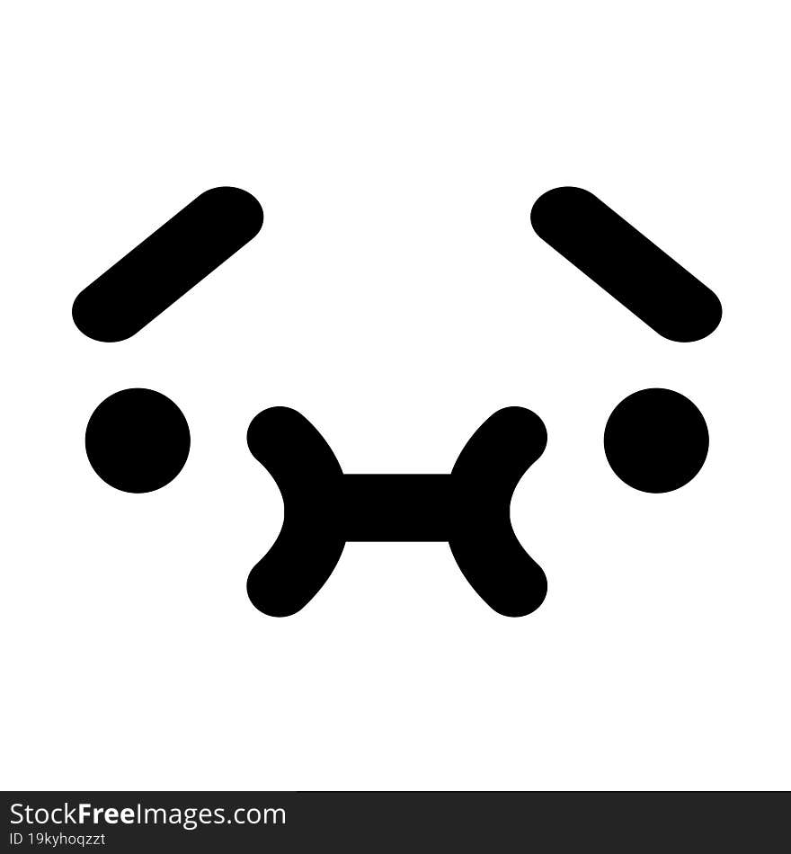 Simple Nervous Face Icon