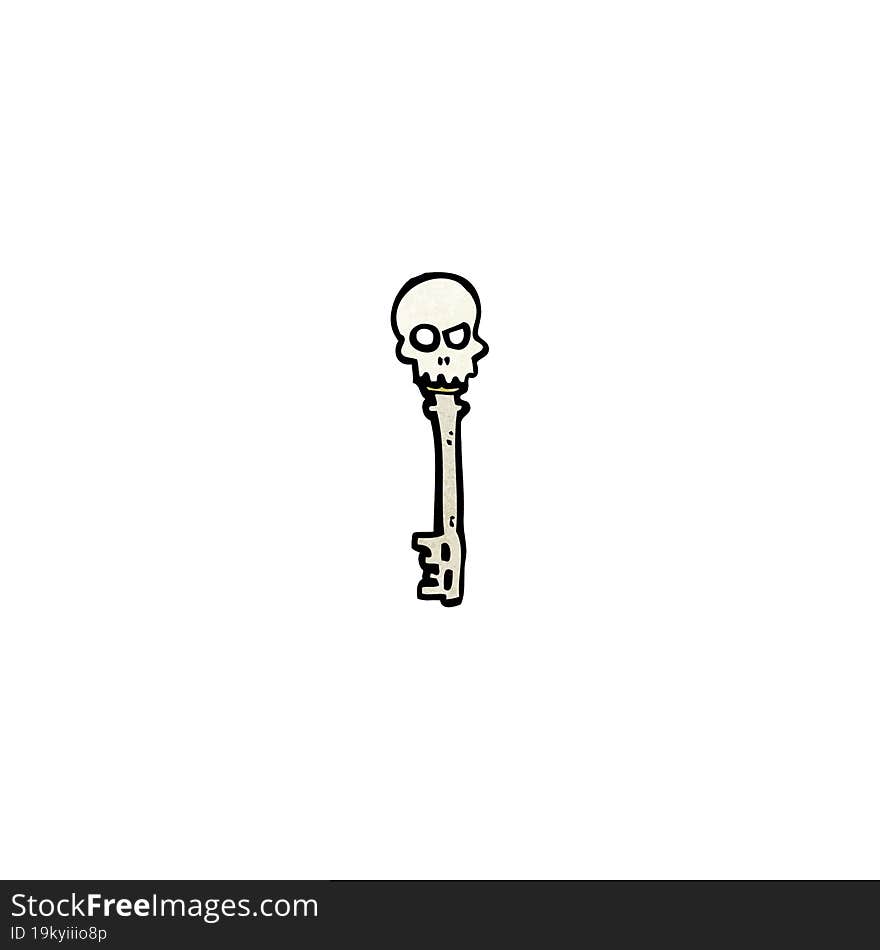 cartoon skeleton key