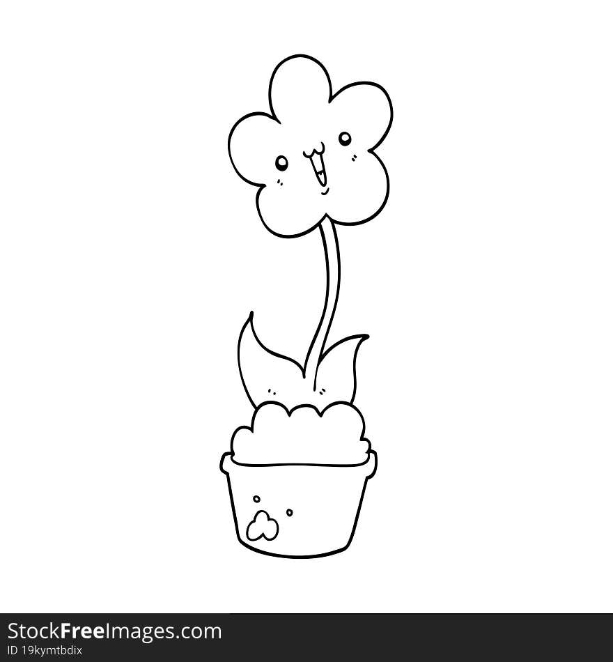 cute cartoon flower