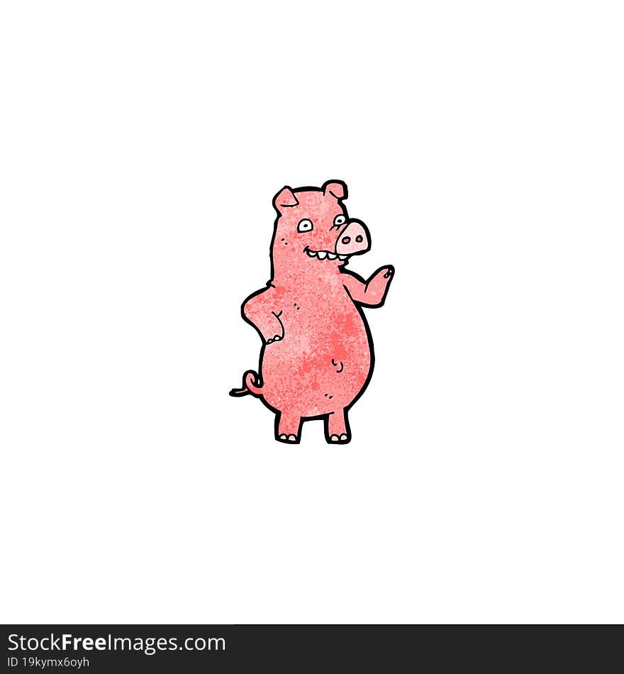 cartoon funny pig