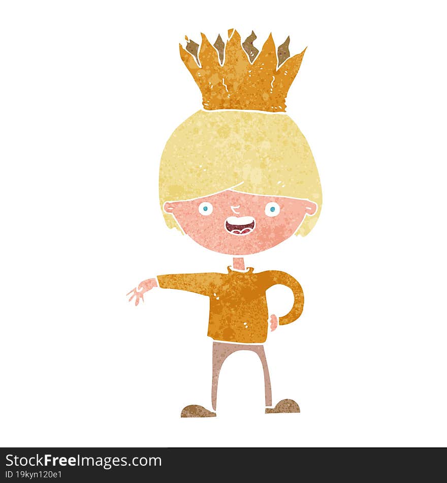 cartoon person wearing crown