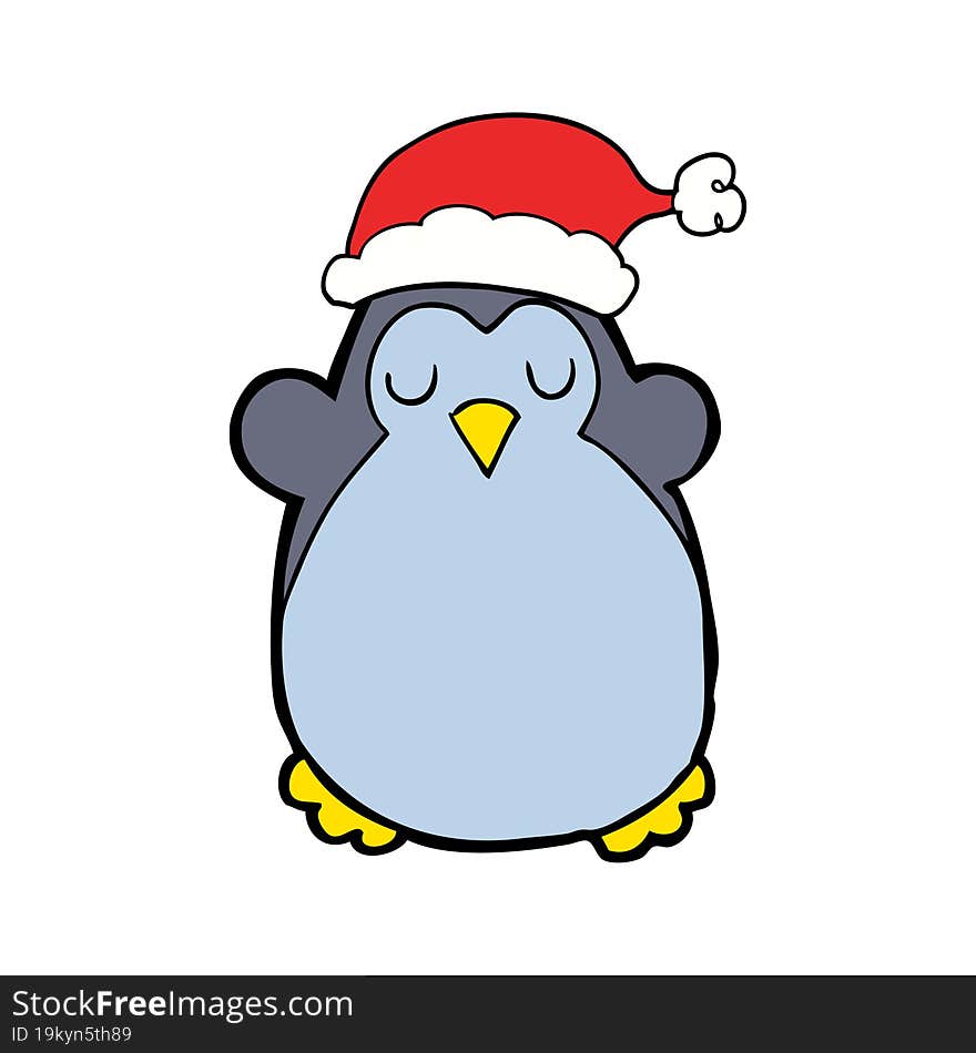 cute christmas penguin