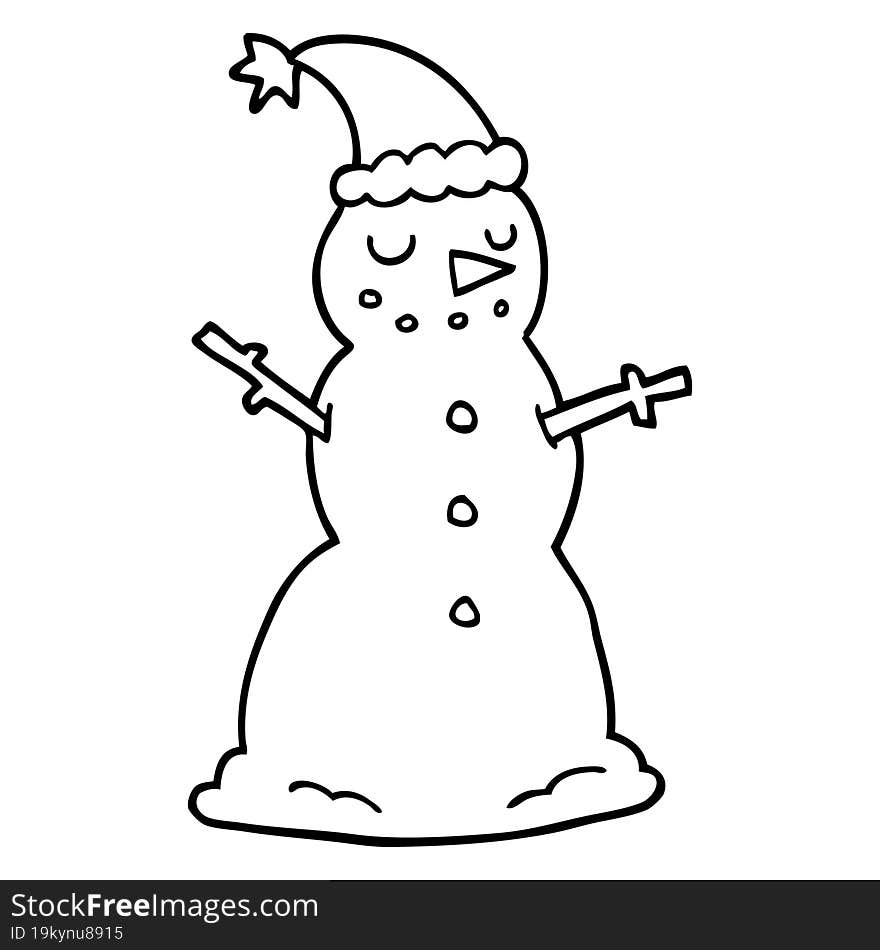 Cartoon Christmas Snowman