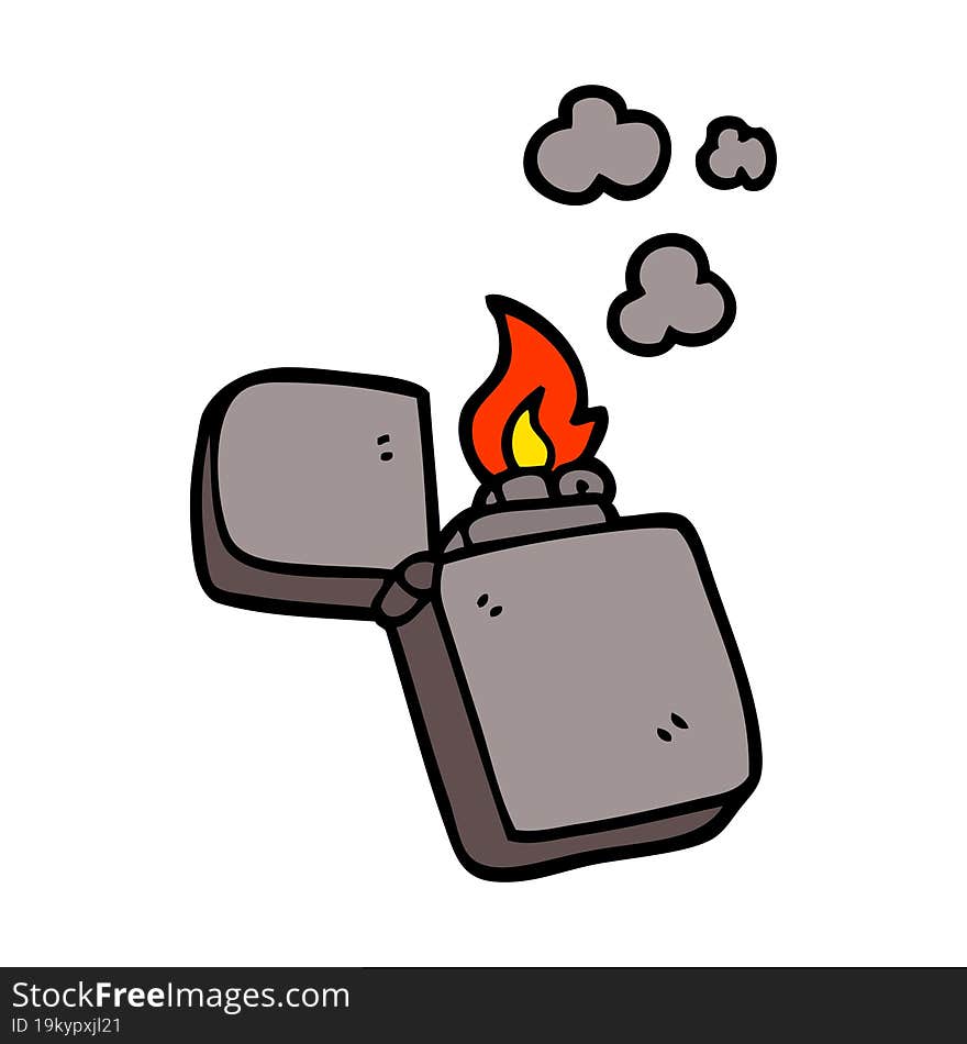 cartoon doodle old lighter