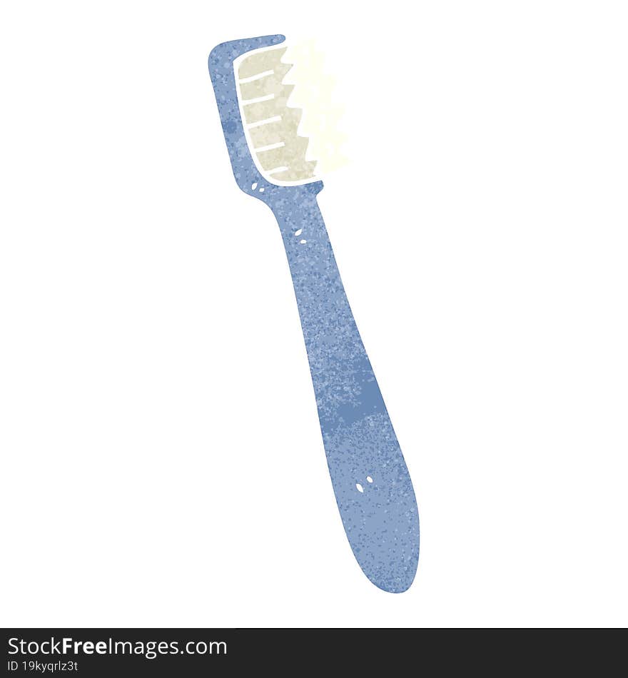 retro cartoon toothbrush