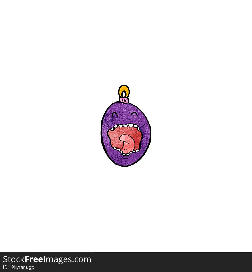 cartoon christmas bauble