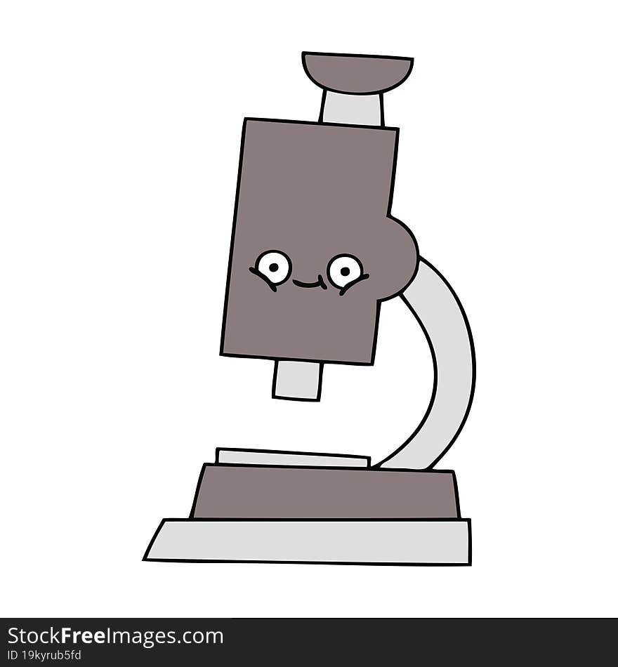 Cute Cartoon Microscope