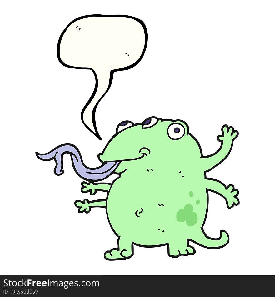 speech bubble cartoon alien