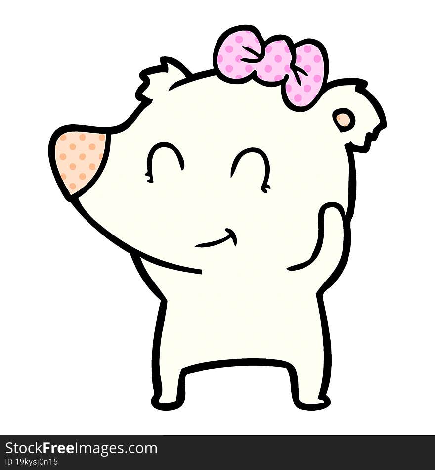 female polar bear cartoon. female polar bear cartoon