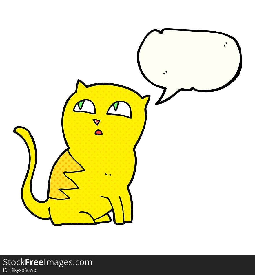 comic book speech bubble cartoon cat