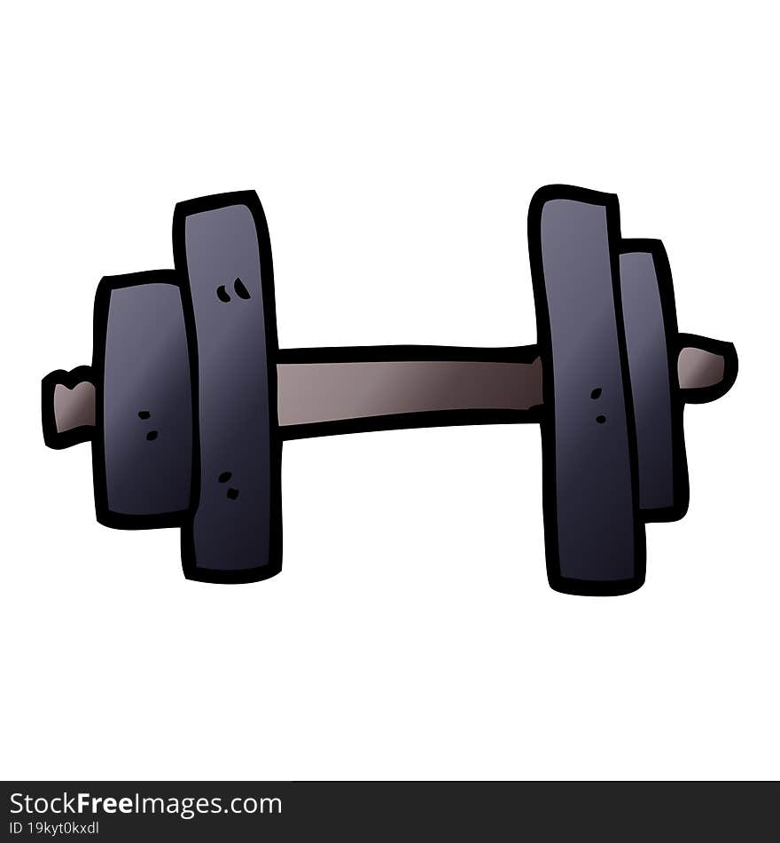 Cartoon Doodle Gym Weights