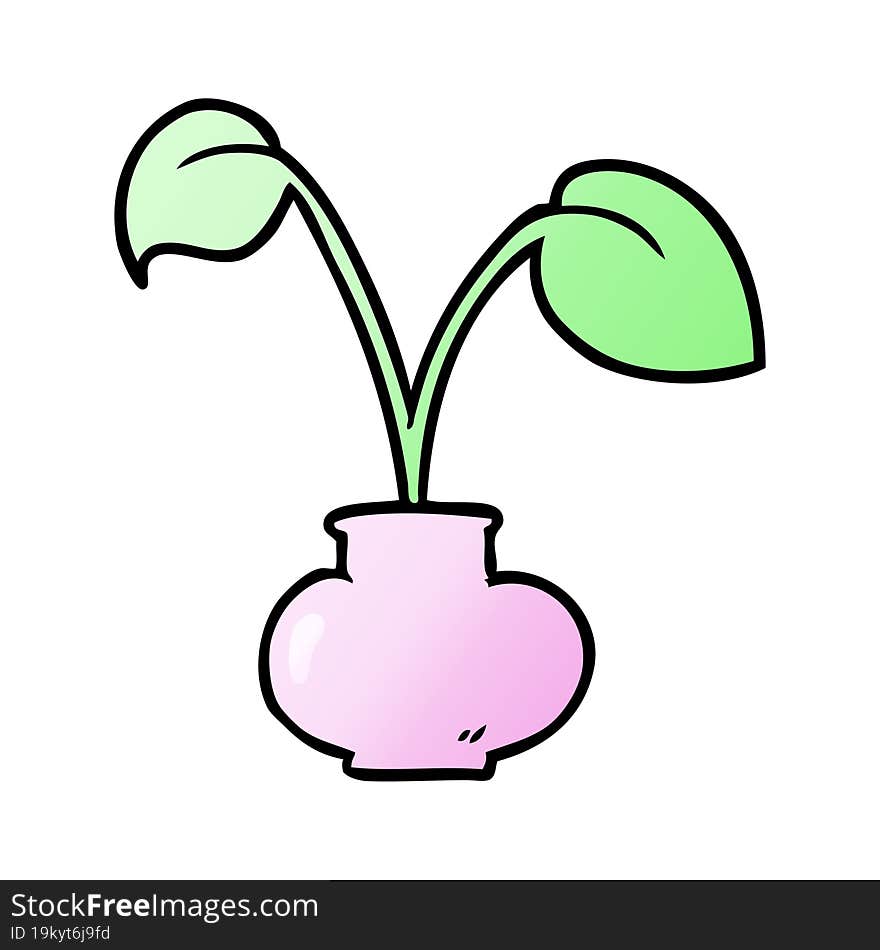 cartoon house plant. cartoon house plant