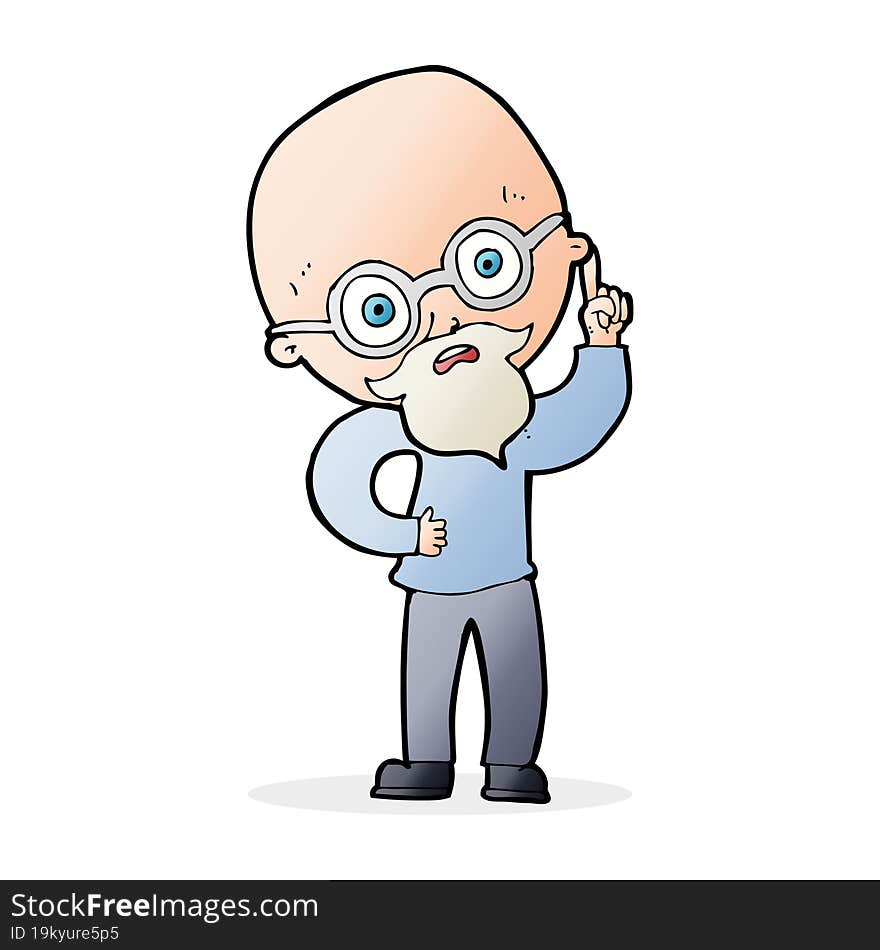 cartoon old man