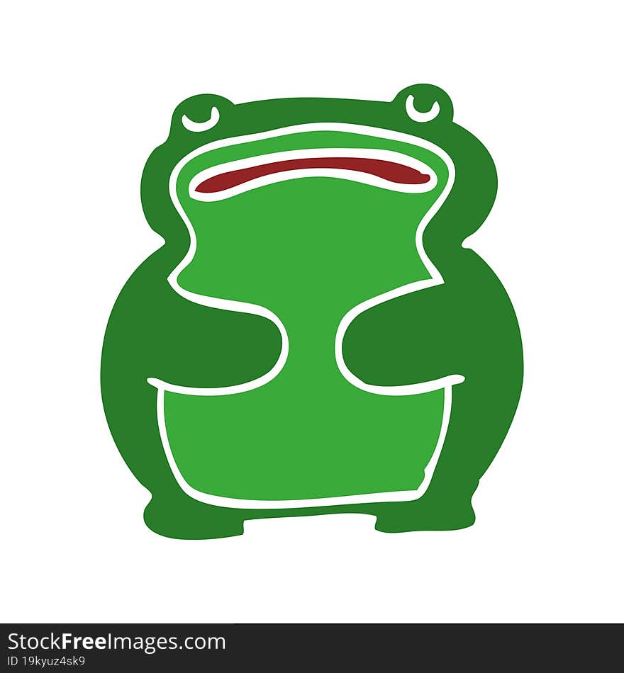 funny cartoon doodle frog