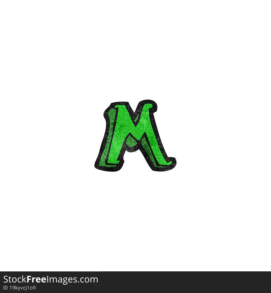 cartoon letter m