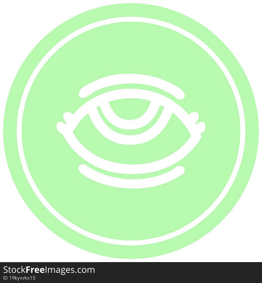 eye symbol circular icon