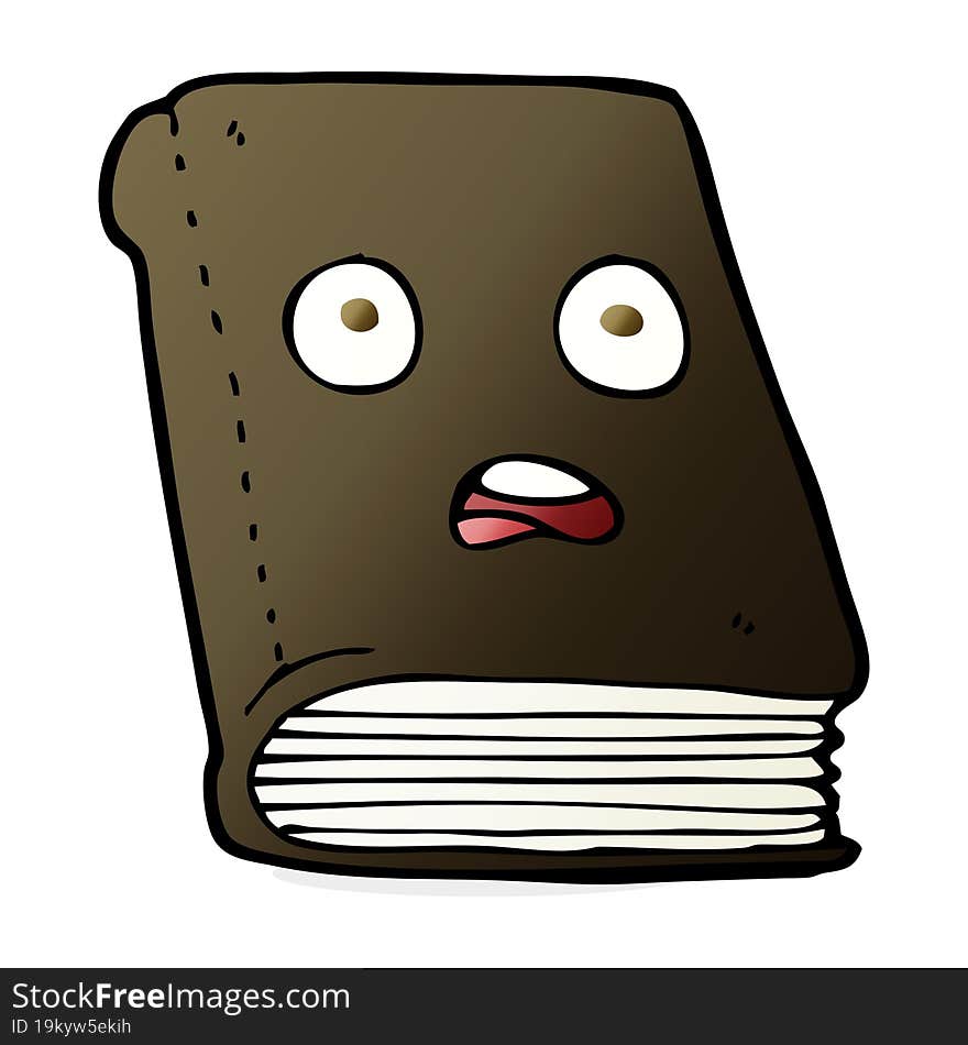 Cartoon Unhappy Book