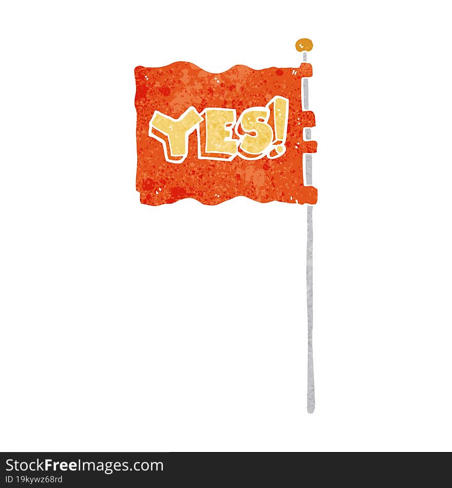 cartoon yes flag