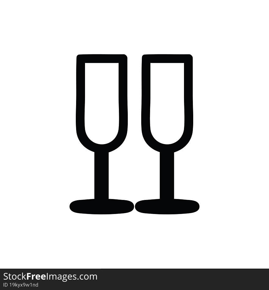 Champagne Glasses Icon