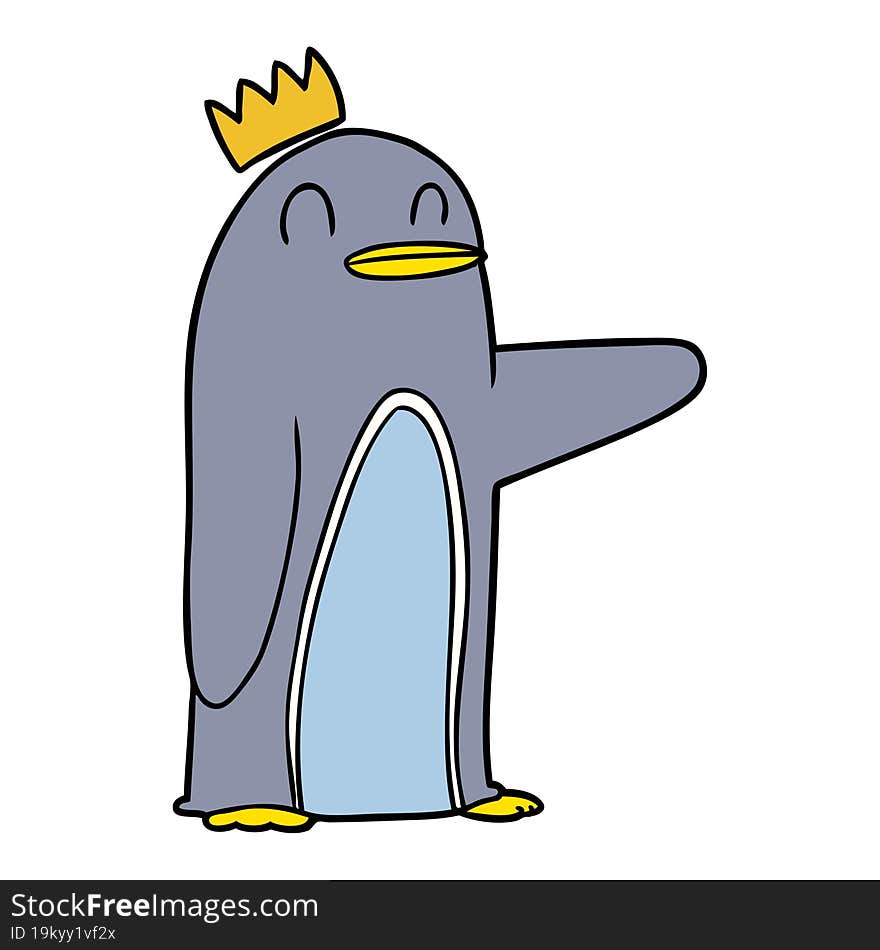 cartoon emperor penguin. cartoon emperor penguin