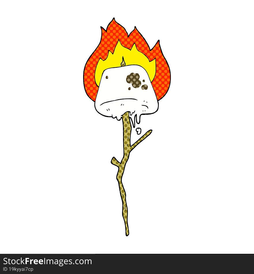 cartoon toasted marshmallow