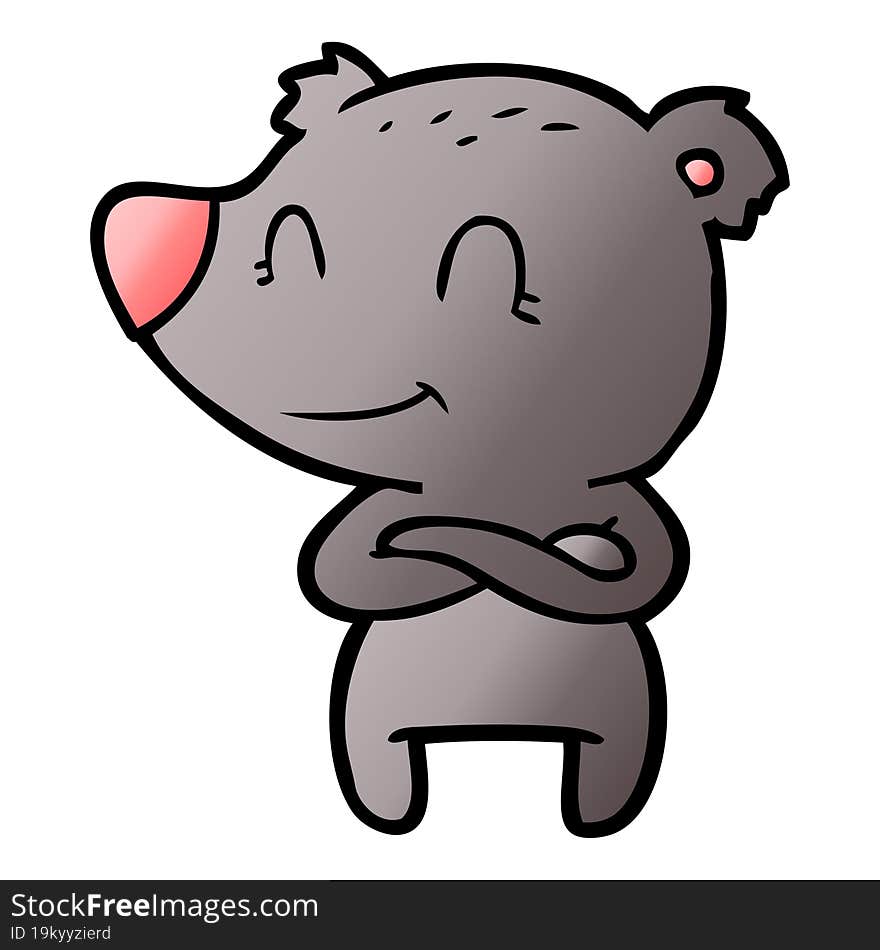 friendly bear cartoon. friendly bear cartoon