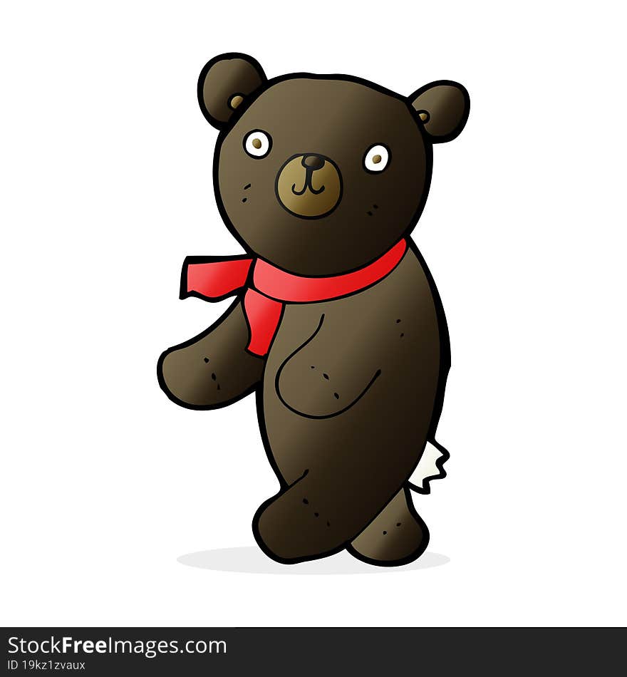 Cute Cartoon Black Teddy Bear