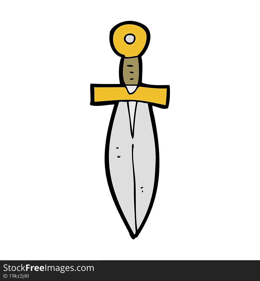 cartoon old dagger