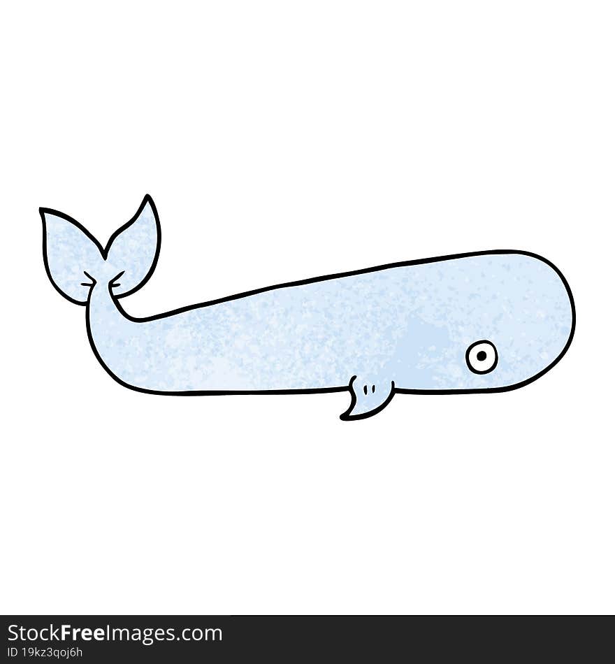 Cartoon Doodle Sea Whale