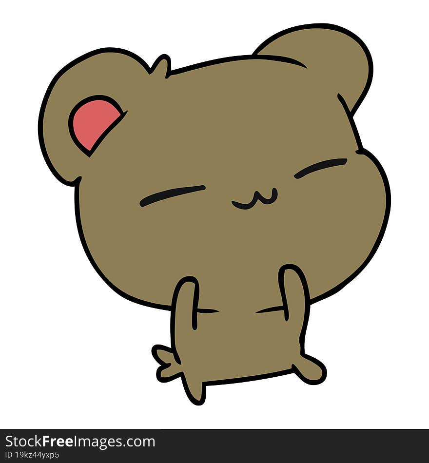 cartoon of a cute bear