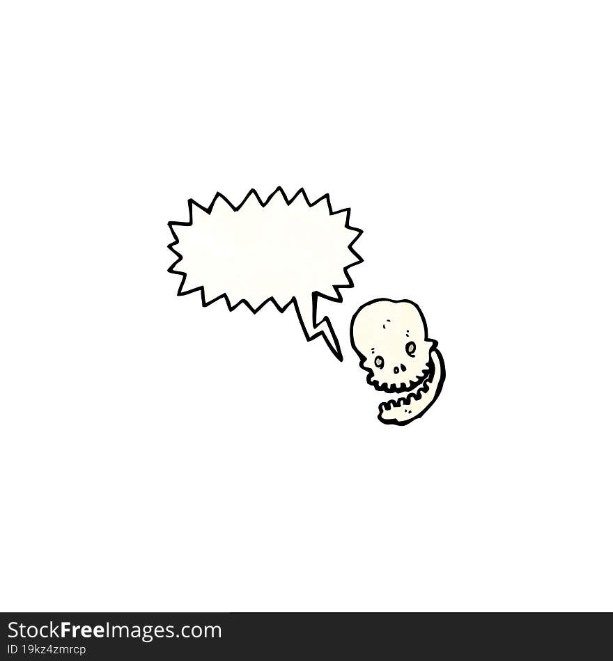 cartoon laughing skull