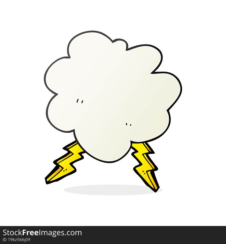 freehand drawn cartoon storm cloud
