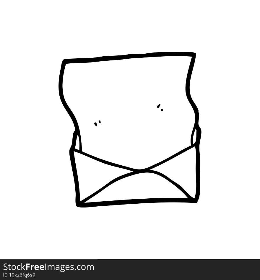 cartoon letter and envelope. cartoon letter and envelope