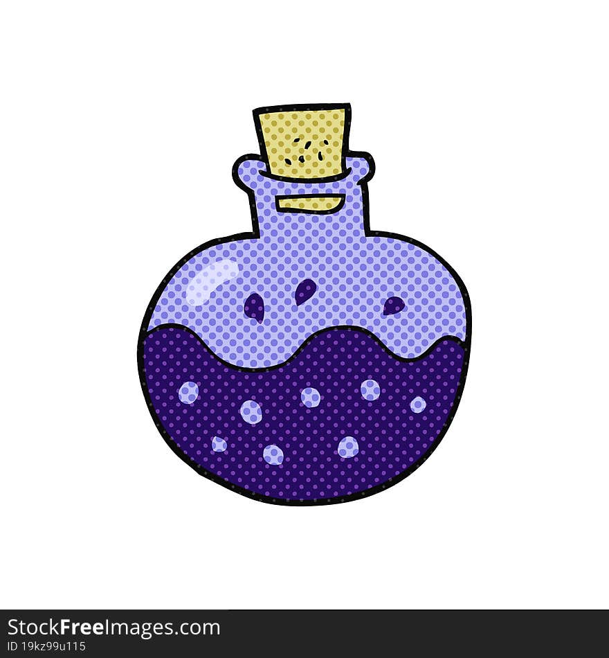 freehand drawn cartoon science potion