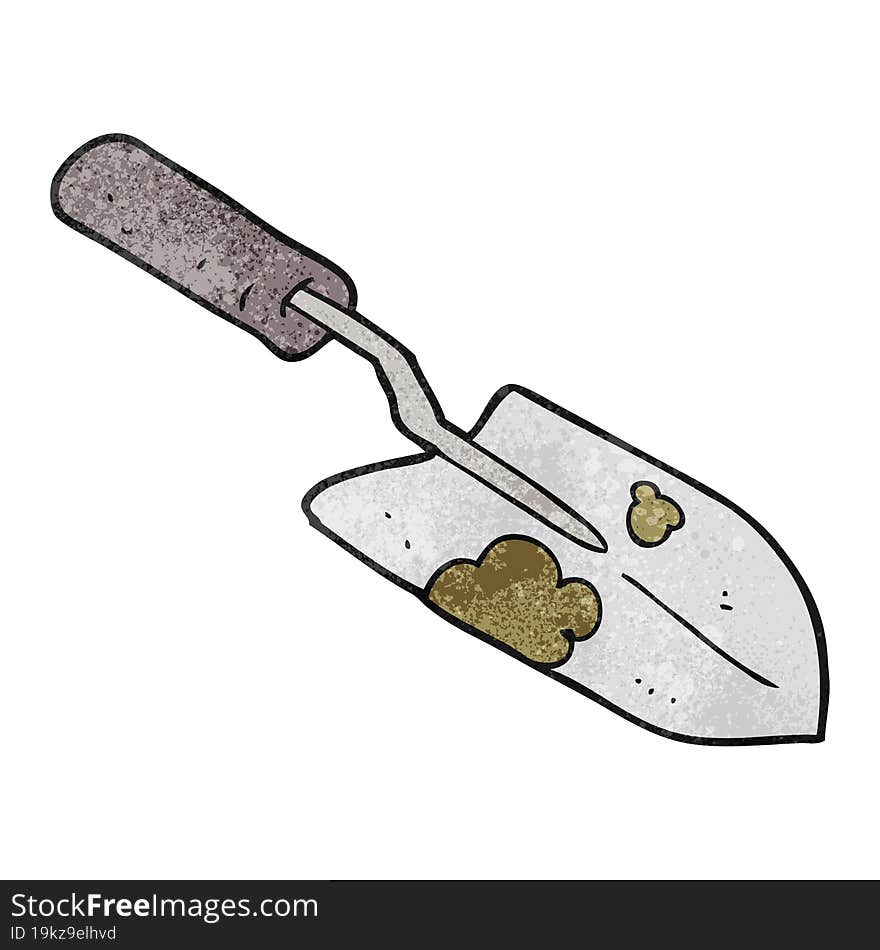 textured cartoon trowel