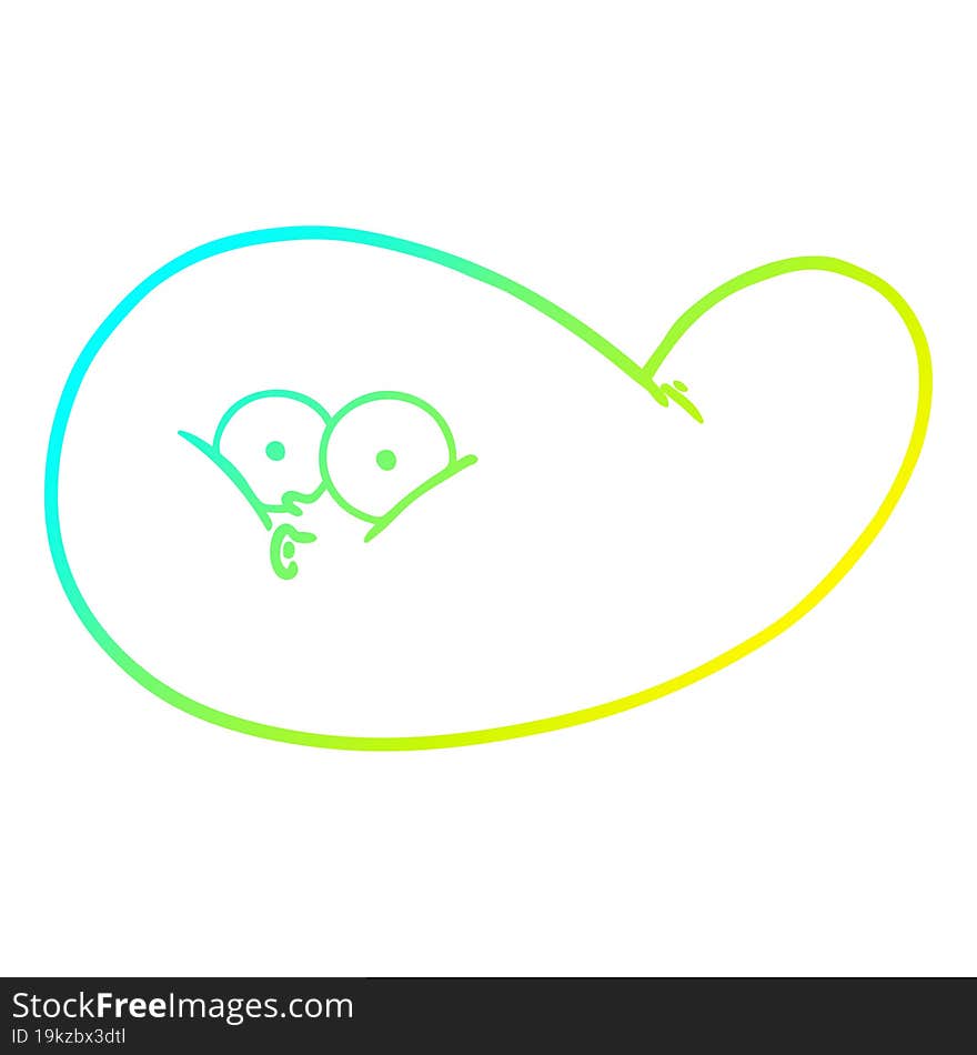 cold gradient line drawing cartoon gall bladder