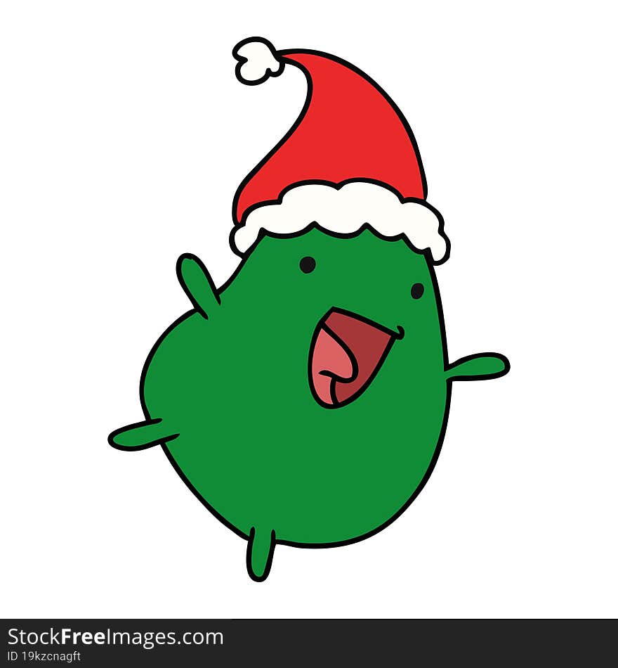 Christmas Cartoon Of Kawaii Bean