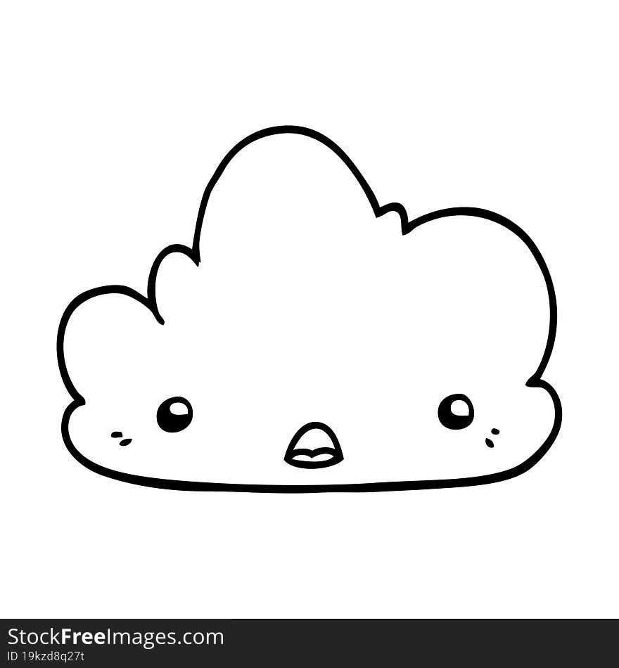 cute cartoon cloud