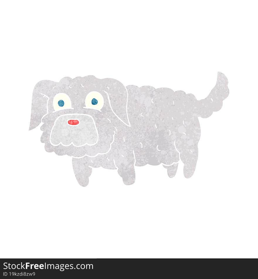 retro cartoon small dog