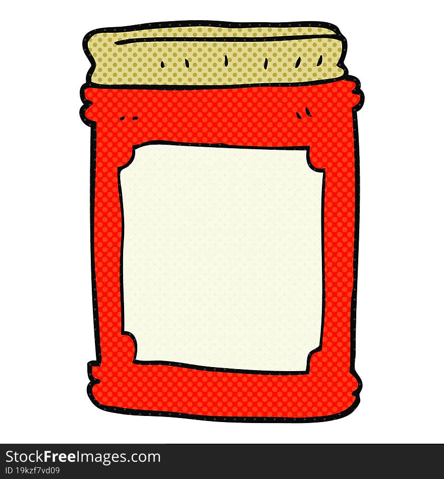 cartoon jam jar