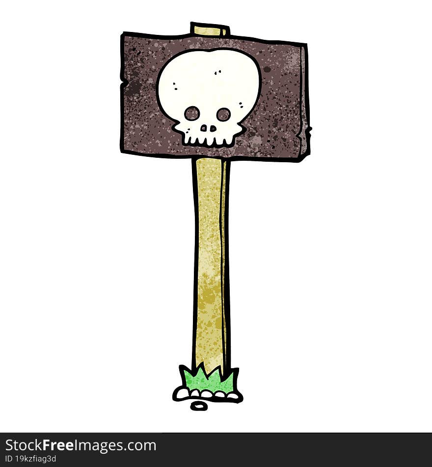 spooky sign post cartoon. spooky sign post cartoon